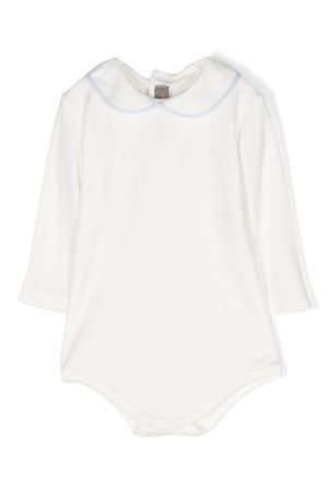 Body in cotone bianco e azzurro LITTLE BEAR KIDS | 3027LATTEAZZURRO